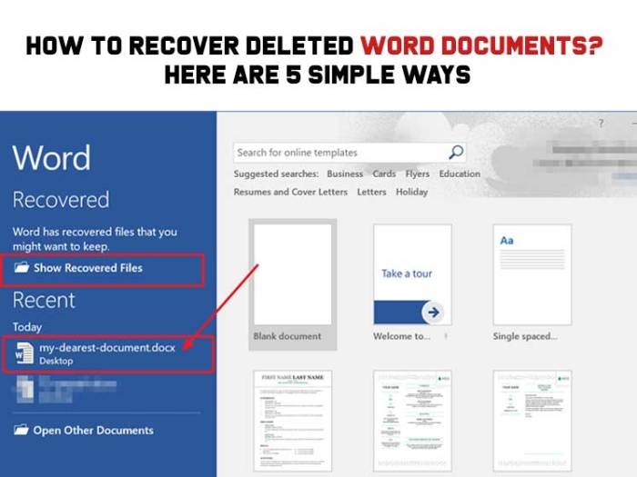 Cara mengembalikan dokumen Microsoft Word yang hilang